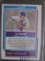 2025 PANINI DONRUSS SIGNATURE SERIES AJ EWING LASER AUTOGRAPH CARD NY METS
