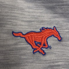 SMU Mustangs Sweater Mens Medium Gray 1/4 Pullover Under Armour