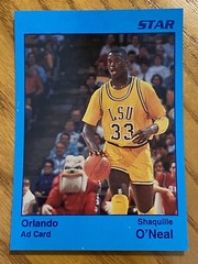 Shaquille O&rsquo;Neal Star Company Rookie Blue Ad Card In Action Promo – Magic