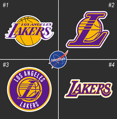 Los Angeles Lakers Basketball Team Logo NBA Sticker Vinyl Decal *Size: 3&Prime;-12&Prime;*