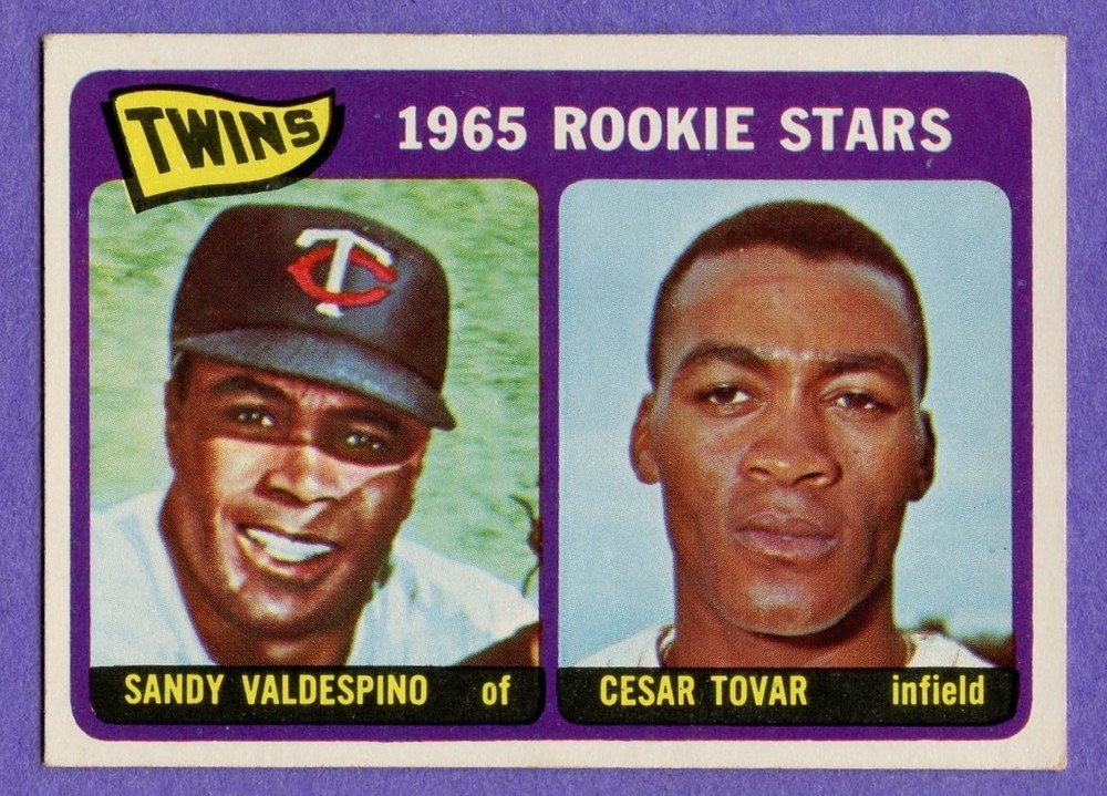 1965 Topps Twins Rookie Stars #201 Cesar Tovar & Sandy Valdespino EX
