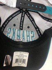San Jose Sharks Old Time Hockey NHL Snapback Hat Teal Black White