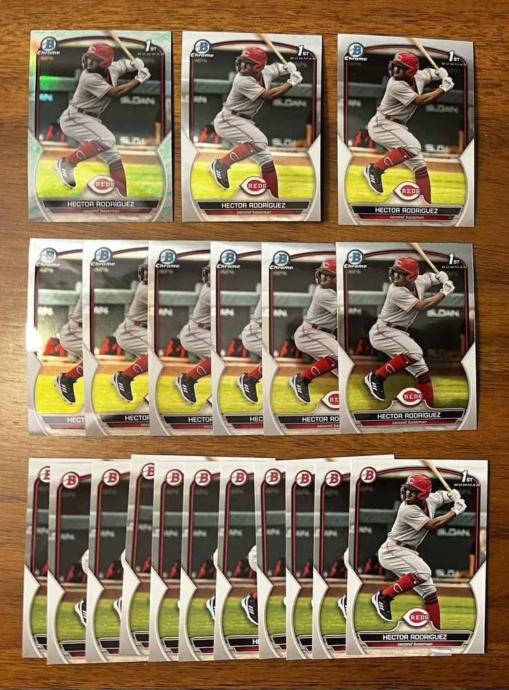 Hector Rodriguez 1st Bowman Chrome Lot (20) Lunar Refractor 2023 Bowman #BCP95