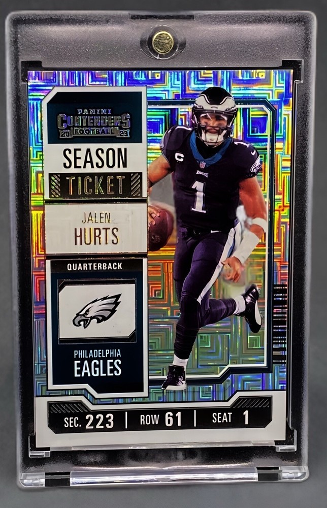 Jalen Hurts RARE MOJO REFRACTOR INVESTMENT CARD SSP PANINI EAGLES MVP MINT