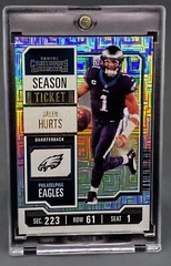 Jalen Hurts RARE MOJO REFRACTOR INVESTMENT CARD SSP PANINI EAGLES MVP MINT