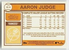 2021 Topps UK Edition #SR-19 Aaron Judge BASEBALL New York Yankees