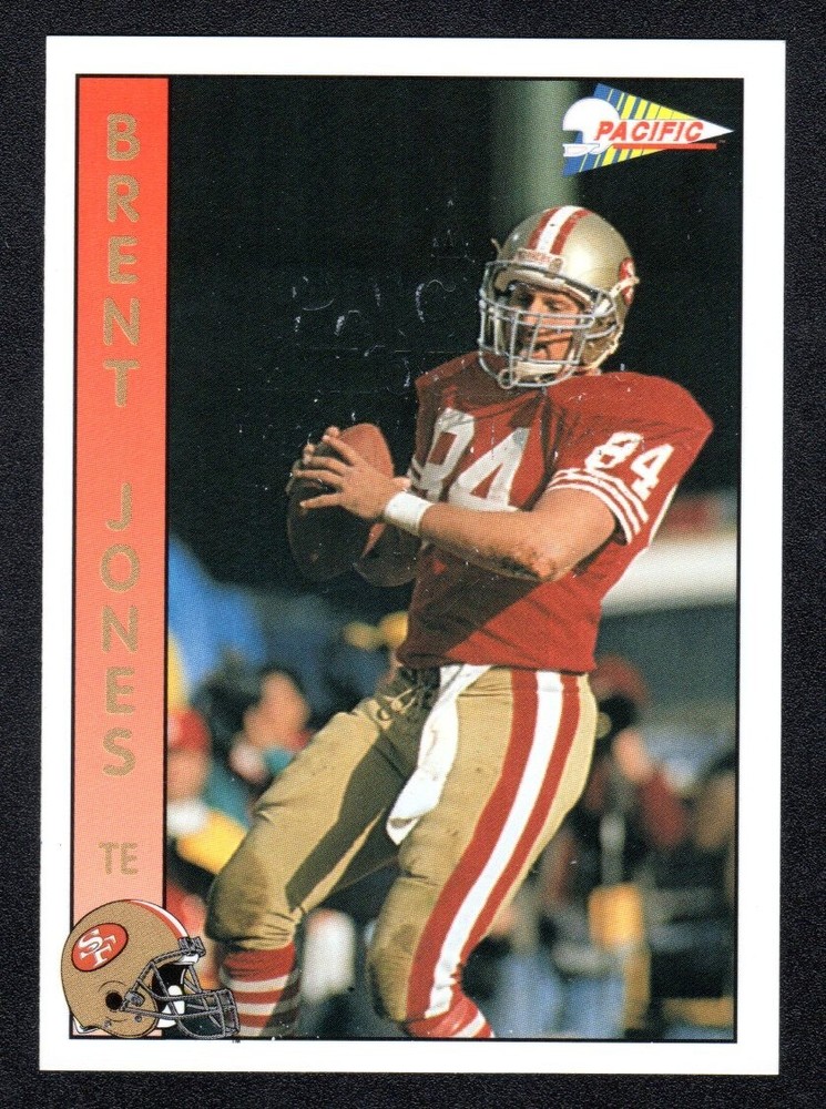 Brent Jones 49ers 1992 Pacific #615 Embossed 1998 Cleveland National NSCC