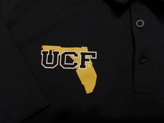 NIKE UCF Knights Polo Shirt Retro Logo Solid Black Men&rsquo;s XL