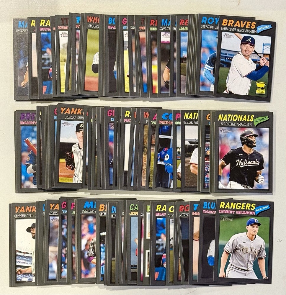 2026 Topps Heritage HUGE LOT (116) DARK GRAY GREY Parallels HOBBY EXCL Stars RC+