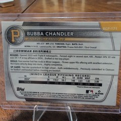 Topps 2025 Bowman Chrome Prospects Bubba Chandler Pirates #BCP-171 Serial #/299