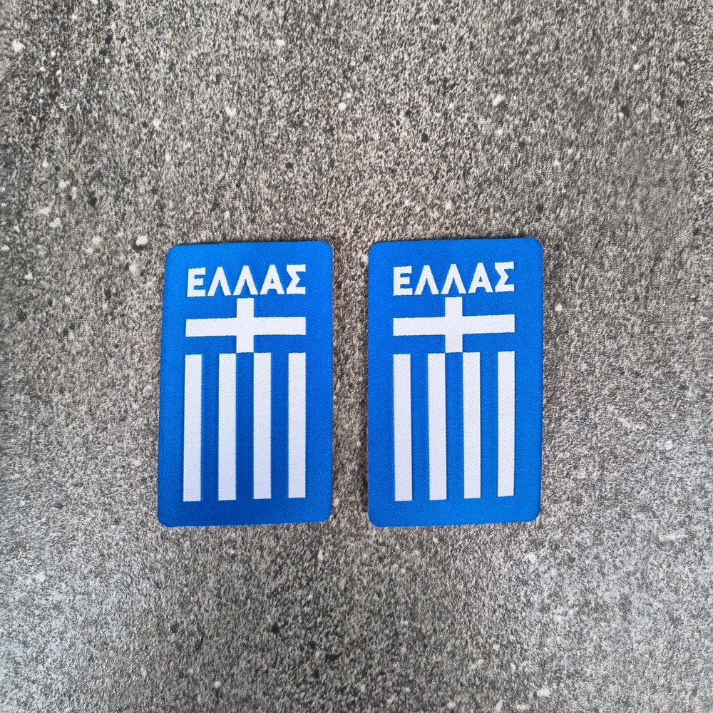 2pcs Woven Patch Greece Football Crest Badge Sewn on Logo For Jersey
