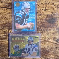 Pacific 1995 Kerry Collins Carolina Panthers Rookie Rising Rookie Card Lot (2)