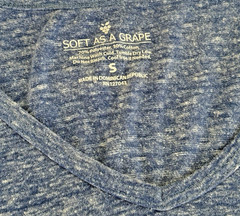 Chicago Cubs Women&rsquo;s S Tshirt Blue SPARKLE Bling V Neck SOFT AS A GRAPE MLB