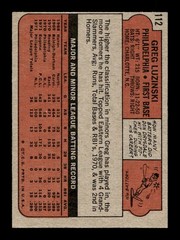1972 Topps #112 Greg Luzinski Phillies EX-MT *7j
