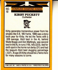 1987(3) KIRBY PUCKETT TOPPS #450 ERROR WRONG BIRTHDAY! DONRUSS #&rsquo;S 19-149