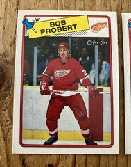 BOB PROBERT 💪🏻💥Lot Of (2) 1988-89 Rookie Cards (1) OPC & (1) Topps Red Wings