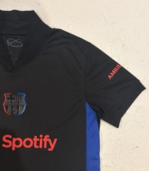 Nike Barcelona 2024/25 Away Soccer Jersey Size Small Collared Black Mens