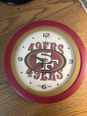 NFL San Francisco 49ers Football Battery Operated 11 1/4&Prime; Diameter Wall Clock