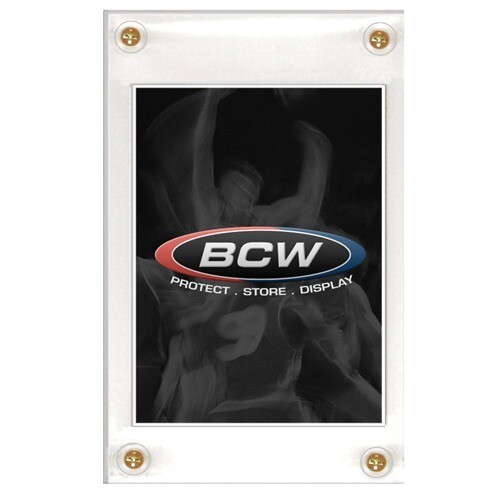 Lot / 20 BCW 4 Screw Recessed Baseball Trading Card Holders screwdown protectors