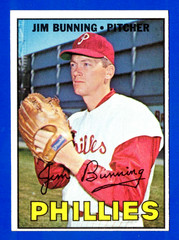 1967 TOPPS #560 JIM BUNNING PHILADELPHIA PHILLIES CARD — EX MINT