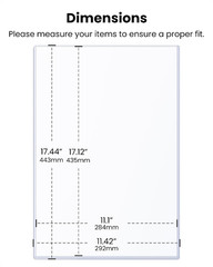 11 x 17 Toploader 10 Pack, 15 Mil Rigid PVC Sheet Protectors | 47PT, Protective