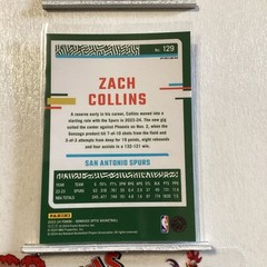 2023-24 Donruss Optic Zach Collins #129 Blue Velocity Prizm
