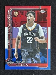 Derik Queen 2025-26 Topps Chrome Red/White/Blue Refractor Base RC #263