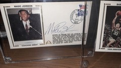 LARRY BIRD Magic Johnson Julius Dr.J Erving Gateway Stamp Autographs FDC CACHET