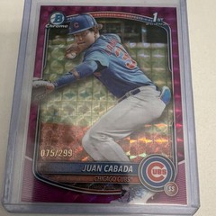 Topps 2025 Bowman Chrome Prospects Juan Cabada Cubs BCP-207 #075/299