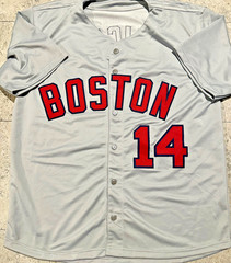 Jim Rice Autographed Boston Red Sox custom style jersey HOF 09 COA=JSA