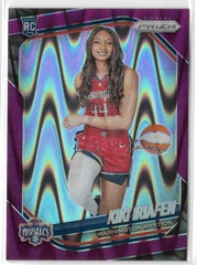2025 Panini Prizm WNBA Purple Seismic #149 Kiki Iriafen RC #109/175 Washington