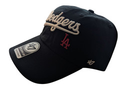 &rsquo;47 Brand Los Angeles LA Dodgers Script Clean up Hat Cap OSF Headwear Black