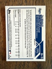 Taj Bradley 2023 Topps Chrome Update Rookie Auto #RA-TB RC -Tampa Bay Rays/Twins