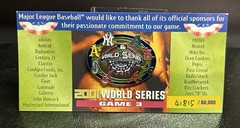 2001 World Series Game 3 GW Bush 1st Pitch #ed Pin Rare Historic /60,000 WS