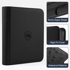 Top Loader Binder 9 Pocket, Holds 360 Toploaders, 100 Toploaders INCLUDED | Topl