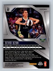 2024 Panini Prizm WNBA Sevgi Uzun #92 Ice Orange Prizms Dallas Wings