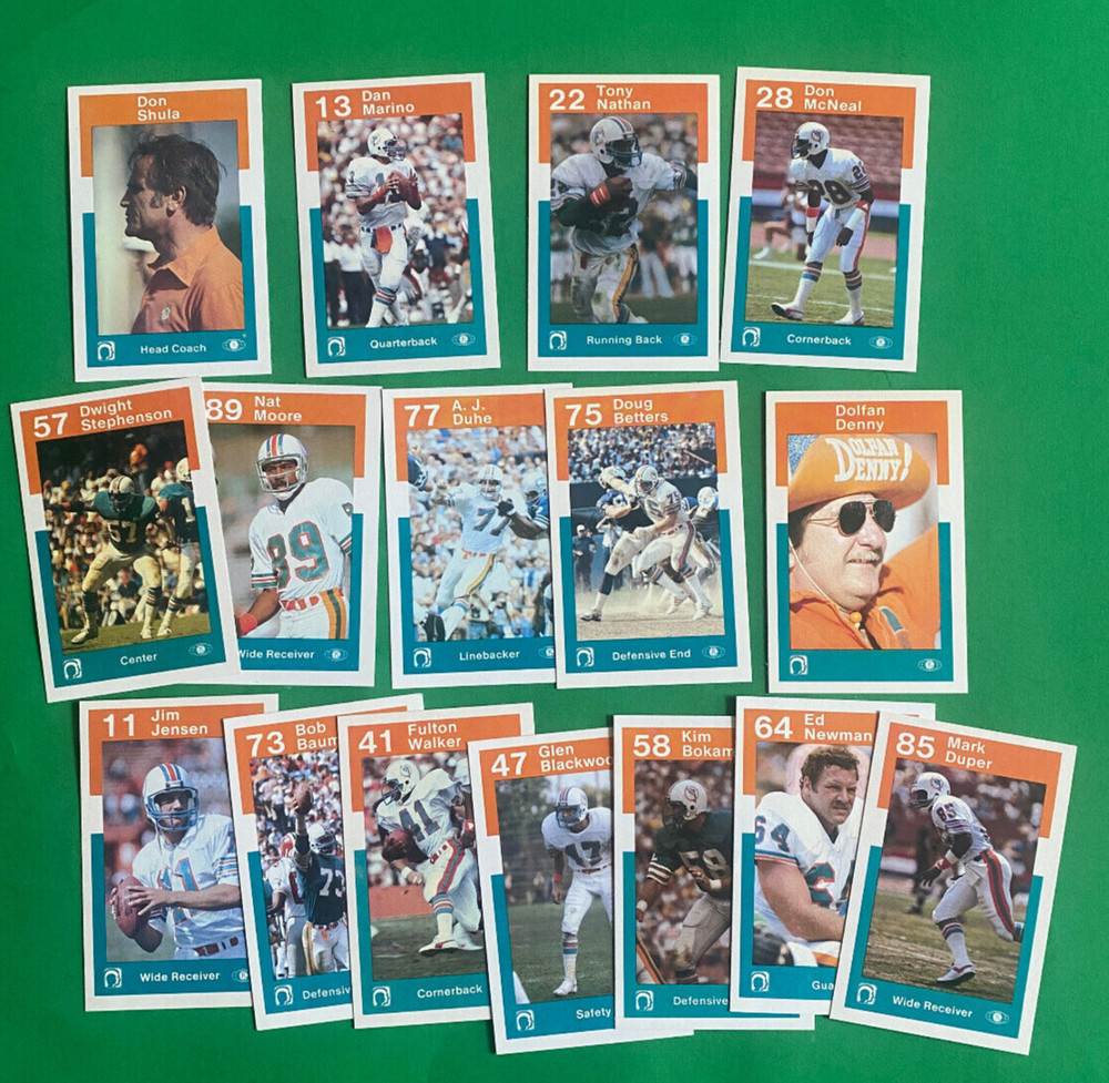 1984 DOLPHINS POLICE SAFETY RARE 16 CARD SET DAN MARINO ROOKIE+ CLAYTON RC/SHULA
