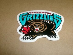 NBA Vancouver Grizzlies Original 1994 Team Decal–4.5&Prime;x3.5&Prime;