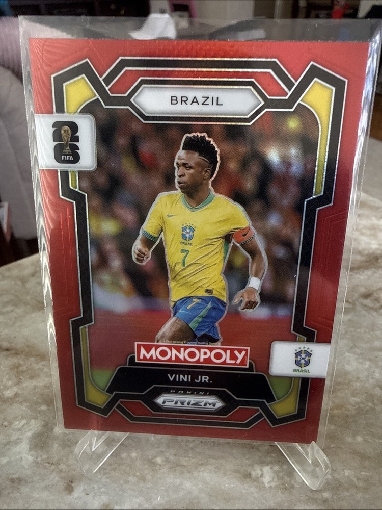 2026 Panini Prizm Monopoly Fifa World Cup – Vinicius Junior #14 Red Prizm