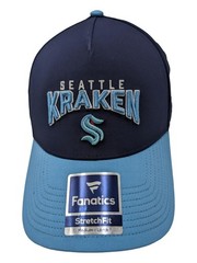 Seattle Kraken Fanatics Branded Fundamental 2-Tone Flex Hat – Deep Sea Blue M/L