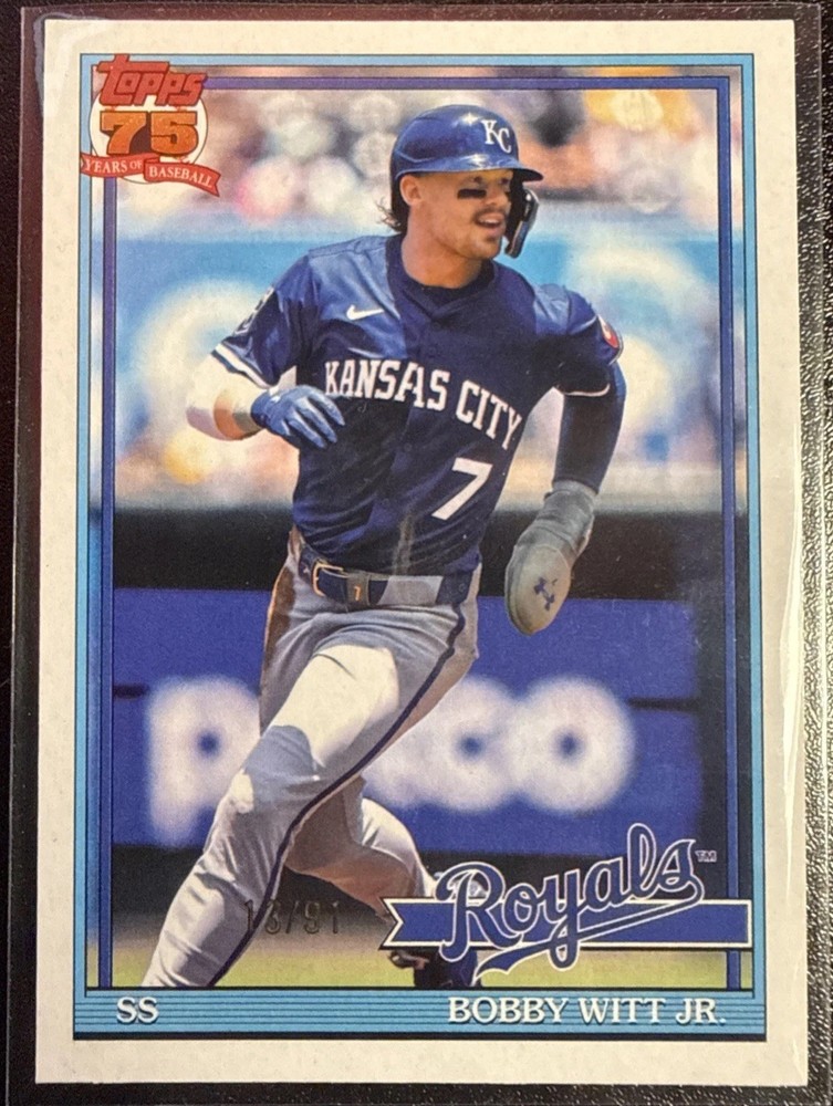 Topps 26 Insert Bobby Witt Jr. Kansas City Royals T91-3 Baseball Card LUCKY #13!