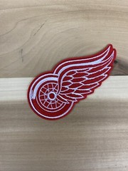 4&Prime; DETROIT RED WINGS EMBROIDERED IRON ON PATCH 4 INCH DIAMETER FREE SHIPPING