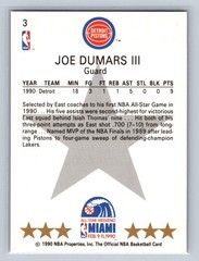 1990-91 NBA Properties Joe Dumars Set #3