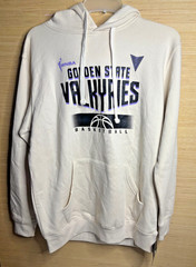 NEW GOLDEN STATE VALKYRIES CREAM UNISEX HOODIE SIZE LARGE WNBA SOFT WARM NWT