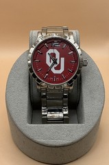 Oklahoma Sooners Mens Watch, Bracelet, Metal, New Battery