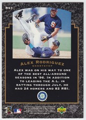 1997 Upper Deck – Rock Solid Foundation Insert – Alex Rodriguez – #1 – NrMt