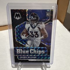 Panini Mosaic 2021 Javonte Williams Blue Chips Black Mosaic Prizm RC #14 /1