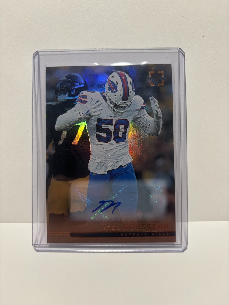 2025 Panini Photogenic Greg Rousseau Auto #2 Buffalo Bills Autograph