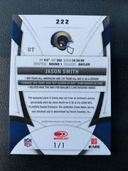 Jason Smith 2009 Panini Certified #222 Mirror Black Rookie NFL SHIELD Logo 1/1