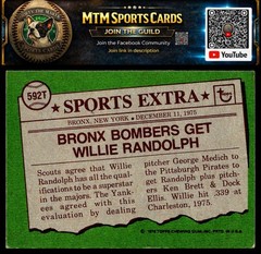 1976 Topps #592T Willie Randolph Traded